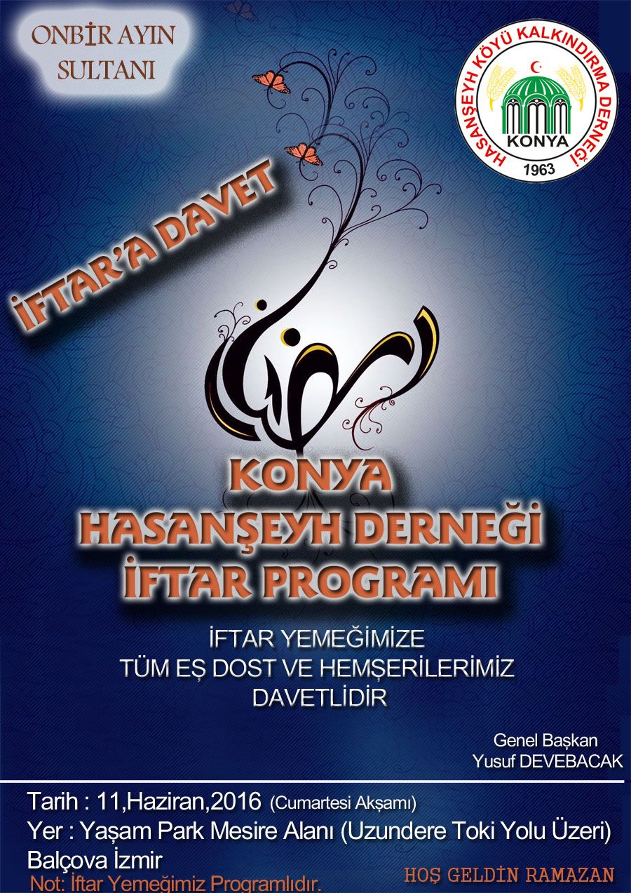 DERNEĞİMİZİN İFTAR YEMEĞİ YAŞAM PARK'TA 11 HAZİRANDA 